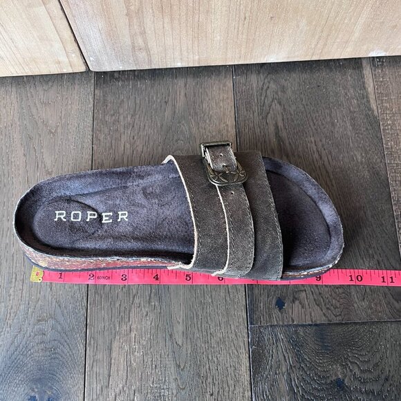 Roper Phoenician Brown Leather Slide Western Sandals Women’s Size 6 (est) - Picture 7 of 7